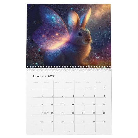 Bunnies mit Flügeln Kalender (Jan 2027)