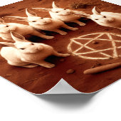 Bunnies mit Pentagram Poster (Ecke)