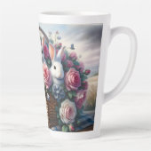 Bunnies Nestled Among Cottage Roses Milchtasse (Rechts)