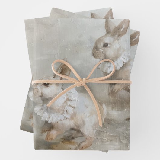 Bunnies - Ölgemäldepapier Geschenkpapier Set (Beispiel)