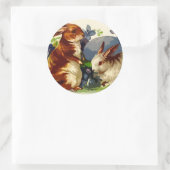 Bunnies Osteraufkleber Runder Aufkleber (Tasche)