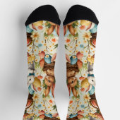 Bunnies Ostereier und Blume Muster Socken (Oben)