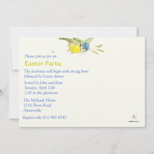 Bunnies OsterParty Einladung (Rückseite)