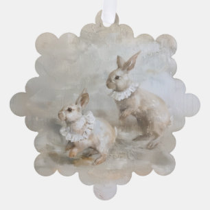 Bunnies - Papierkartendekorationsgeschirr Ornament Karte