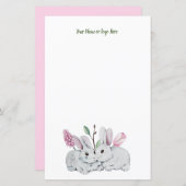 Bunnies Personalisiert Stationery (Vorne/Hinten)