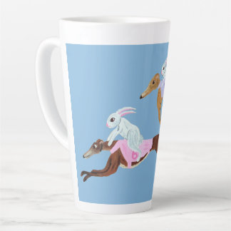 Bunnies riding Greyhounds Mug Milchtasse