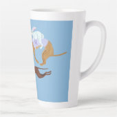 Bunnies riding Greyhounds Mug Milchtasse (Rechts)