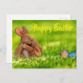 Bunnies umarmt. Alles Gute zu Ostern. Postkarte (Vorne/Hinten)