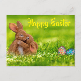 Bunnies umarmt. Alles Gute zu Ostern. Postkarte
