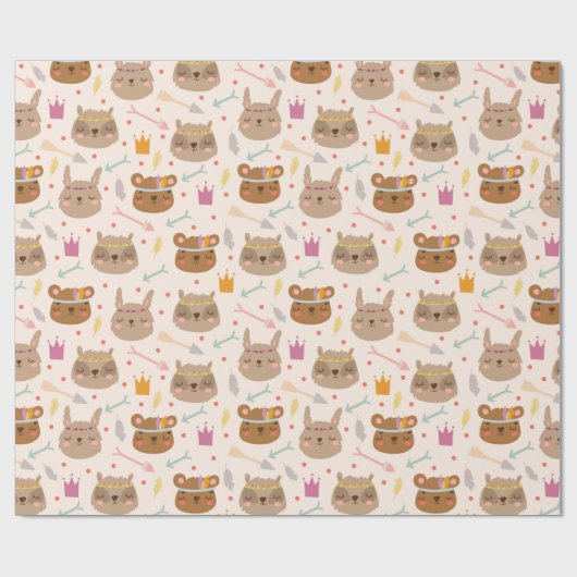 Bunnies und Bären Geschenkpapier (Flach)