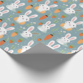Bunnies und Blume Geschenkpapier (Ecke)