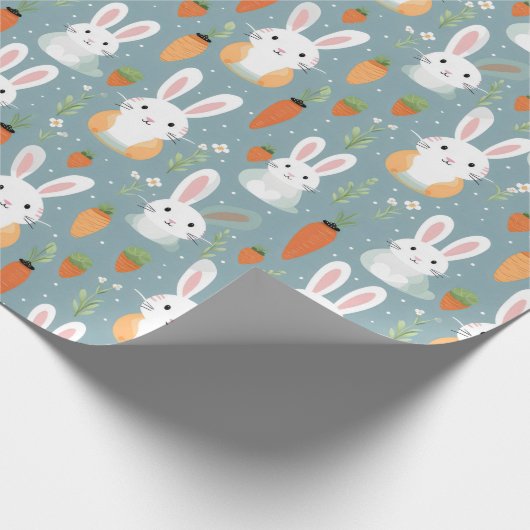 Bunnies und Blume Geschenkpapier (Ecke)