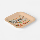 Bunnies und Carrots 1. Geburtstag Party Pappteller (Gewinkelt)