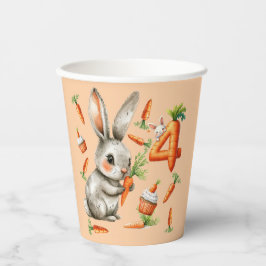 Bunnies und Carrots 4. Geburtstags-Party Pappbecher