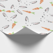 Bunnies und Carrots Geschenkpapier (Ecke)