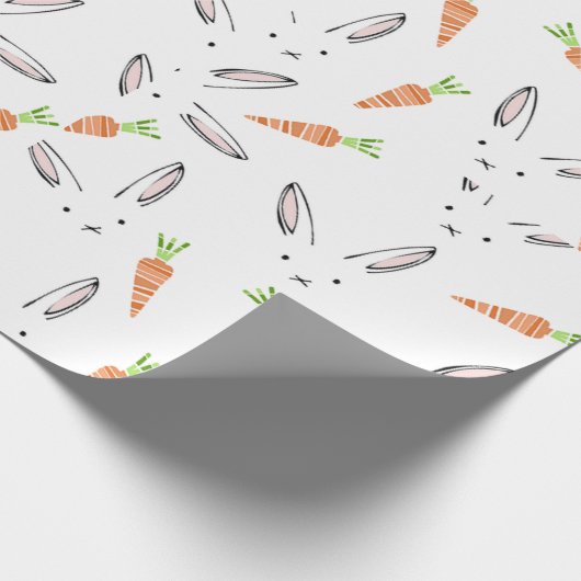 Bunnies und Carrots Geschenkpapier (Ecke)