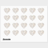 Bunnies und Carrots Pattern Herz-Aufkleber (Blatt)