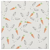 Bunnies und Carrots Stoff (Nahaufnahme)