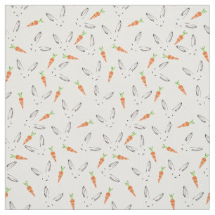 Bunnies und Carrots Stoff