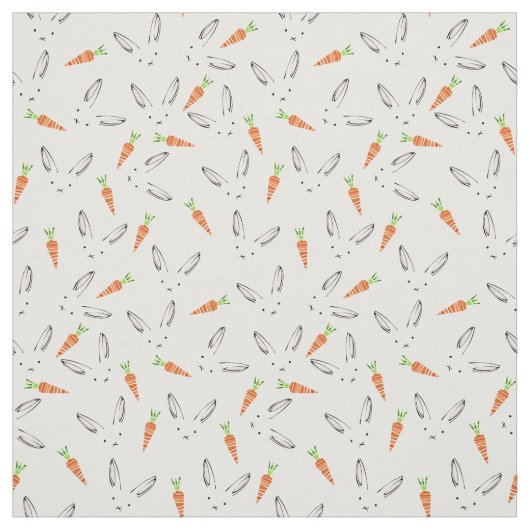 Bunnies und Carrots Stoff (Muster)