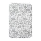 Bunnies und Eier aus Schwarz und Weiß Badematte (Vorderseite Vertikal)