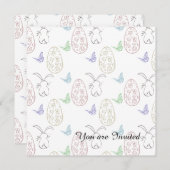 Bunnies und Eier Einladung (Vorne/Hinten)