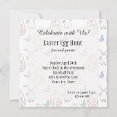 Bunnies und Eier Einladung (Rückseite)