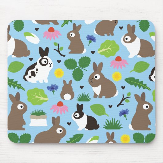 Bunnies und ihre Leckereien Mousepad (Vorne)