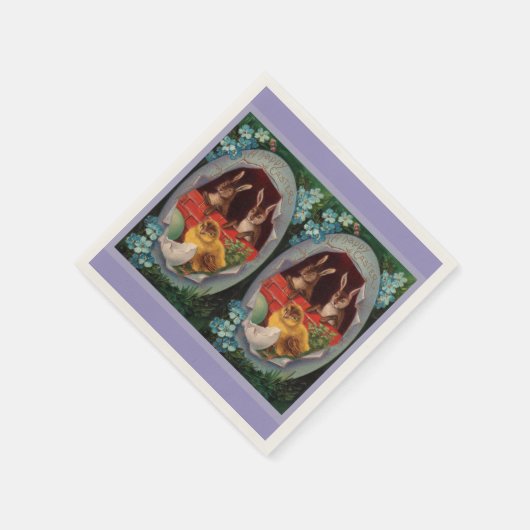 Bunnies und Kick Oaster Paper Napkins Serviette (Ecke)