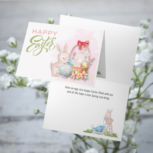 Bunnies und Ostereier Feiertagskarte
