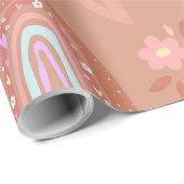 Bunnies und Regenbogen Geschenkpapier (Rolleneckpunkt)