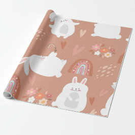 Bunnies und Regenbogen Geschenkpapier