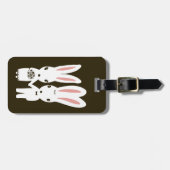 Bunnies Wedding Couple - Niedlich Bridge and Groom Gepäckanhänger (Vorderseite horizontal)