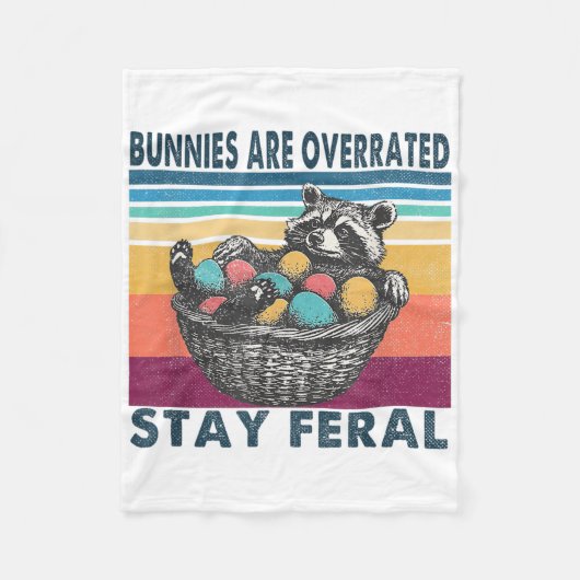 Bunnies werden übertrieben Bleibe Feral Funny Oast Fleecedecke (Vorderseite)
