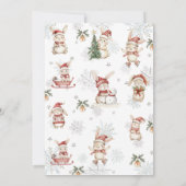 Bunnies Winter ONEderland Weihnachten 1. Geburtsta Einladung (Rückseite)