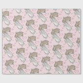 Bunnies with hearts  geschenkpapier (Flach)