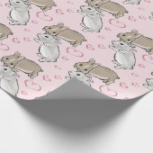 Bunnies with hearts  geschenkpapier (Ecke)