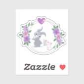 Bunnies with their Mama Aufkleber (Blatt)