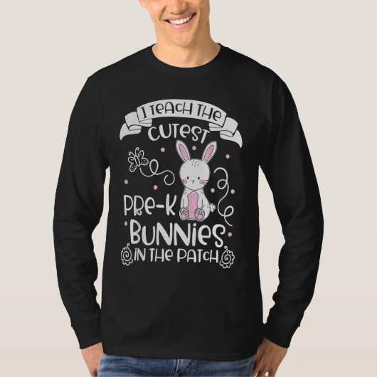 Bunnies Women Pre K Teacher Easter Day T-Shirt (Vorderseite)