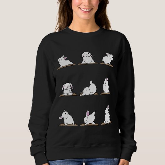 Bunnies Yoga Yoga Sweatshirt (Vorderseite)