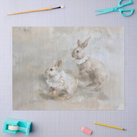 Bunnies - Zierpapier für Ölgemälde Seidenpapier (Basteln)