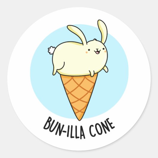 Bunnilla Club BONNEN BONNEN BLANKEN Runder Aufkleber (Vorderseite)