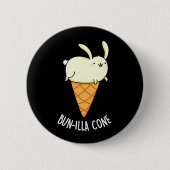Bunnilla Cone Funny Bunny Vanilla Dark BG Button (Vorderseite)