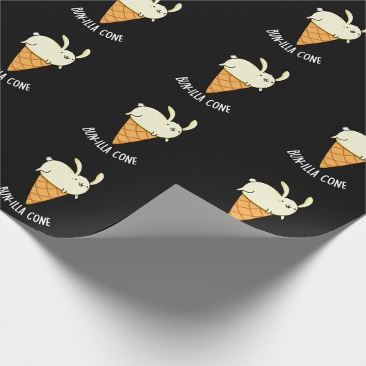 Bunnilla Cone Funny Bunny Vanilla Dark BG Geschenkpapier (Ecke)