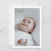 Bunny 1. Geburtstag Foto Einladung Weißer Ballon (Rückseite)