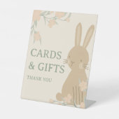 Bunny 1 Geburtstagskarte und Geschenktisch Sockelschild (Vorderseite)