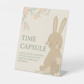 Bunny 1st Birthday Time Kapseltisch Sockelschild (Vorderseite)