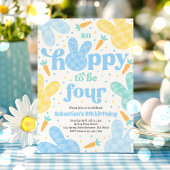 Bunny 4th Birthday Party Spring Boy Bunny Birthday Einladung