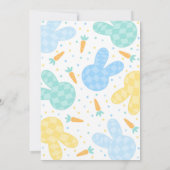 Bunny 4th Birthday Party Spring Boy Bunny Birthday Einladung (Rückseite)