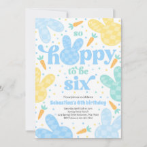 Bunny 6. Geburtstagsparty Spring Boy Bunny Birthda